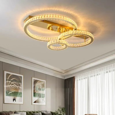 Nowy projekt lampa kryształowa nordycki współczesny prosty lampa kryształowa salon lampa kryształowa lampa sufitowa drutu