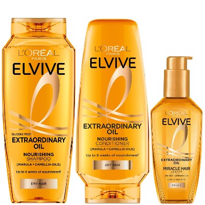 LOréal Paris Elvive Extraordinary Oil Full Routine for Dry Hair
