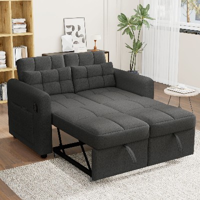 Rozkładana sofa dwuosobowa sofa funkcją spania sofa wielofunkcyjna regulowanym oparciem