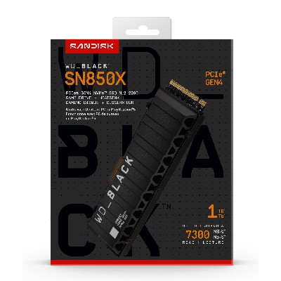 Dysk SSD WD SN850X WDS100T2XHE TB M2 PCIe NVMe 40 x4 heatsink