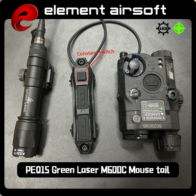 Element peq15 wskaźnik laserowy PEQ 15 skrzynka laserowa M600C latarka podwójne sterowanie ogon szczura M300 latarka taktyczna
