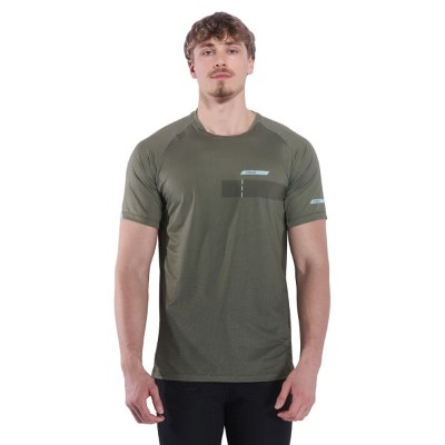 Koszulka MTB Enduro EKOI Perf RUSH TOPO Khaki