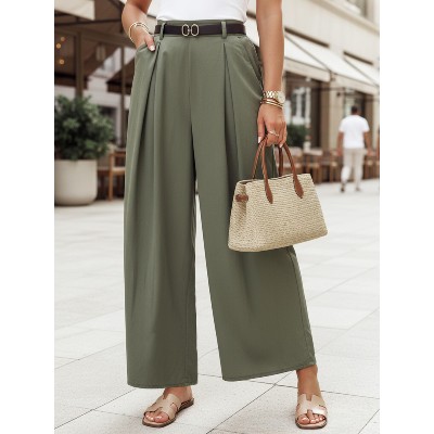 Spódnicospodnie paskiem FLOWES khaki Dstreet UY2593