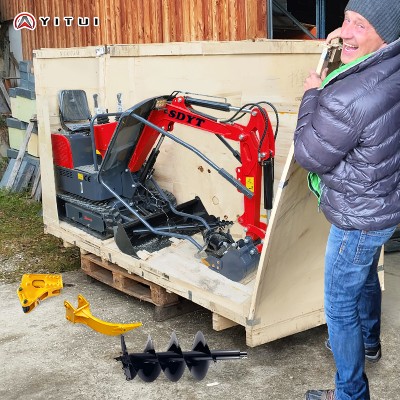 Mocny wytrzymały hydrauliczny mini koparka gąsienicowa wysokiej nośności trwała niezawodna mini koparka kabiną na zamówienie
