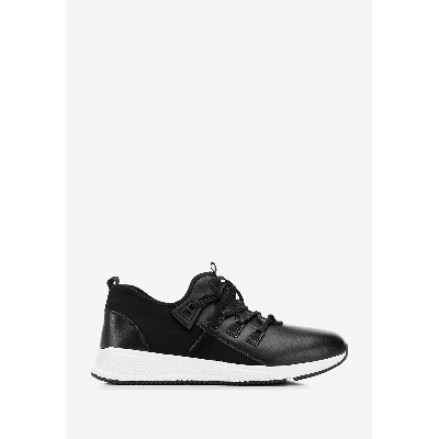 Męskie sneakersy ze skóry tkaniny