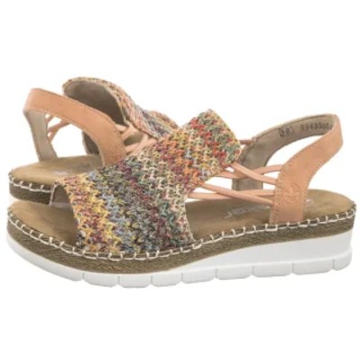 Sandały Multikolor V124190 Multi RI254a Rieker